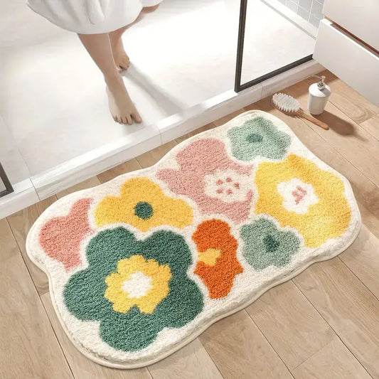 Cute and soft microfiber bath mat