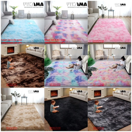 Tapis ultra doux antidérapant et lavable pour salon et chambre