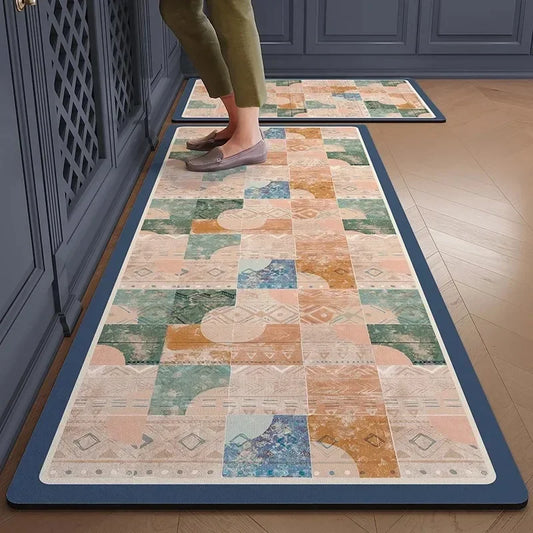 Tapis Rétro En PVC Antidérapant, Imperméable Et Facile À Nettoyer