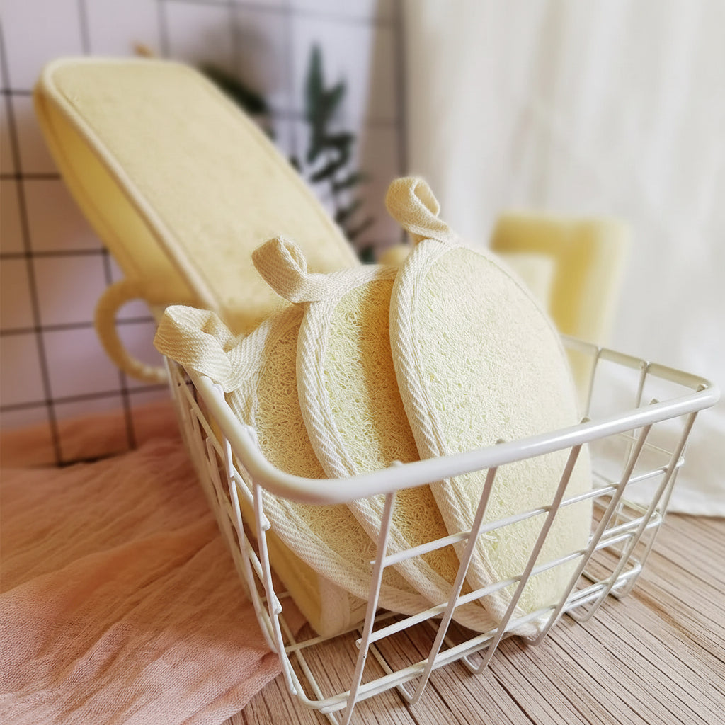 Loofa exfoliante pour le corps - Gant de bain naturel