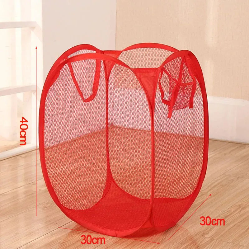 Panier à linge sale pliable – Filet mesh respirant, léger et portable