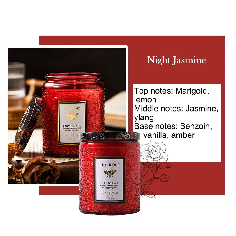 Bougie Parfumée Soja 200g - Aromathérapie Naturelle