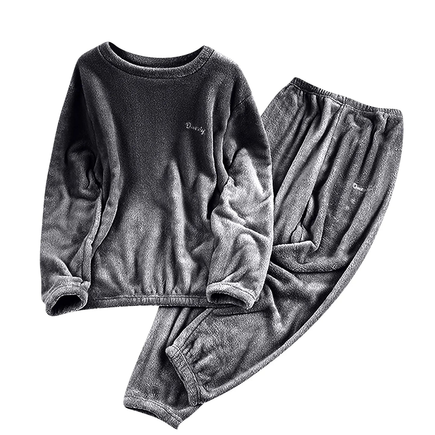 Pyjama enfant flanelle – Ensemble deux pièces chaud et doux hiver garçon fille