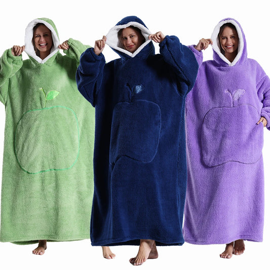 Giant blanket with sleeves and hood