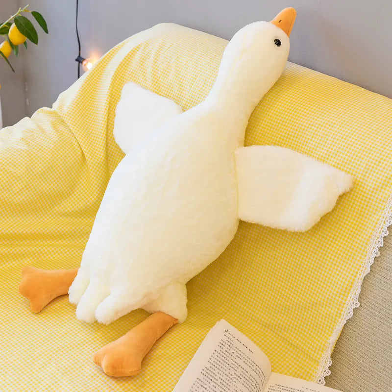 Peluche Oie Géante Kawaii - Coussin Ultra-Doux 50 à 190 cm