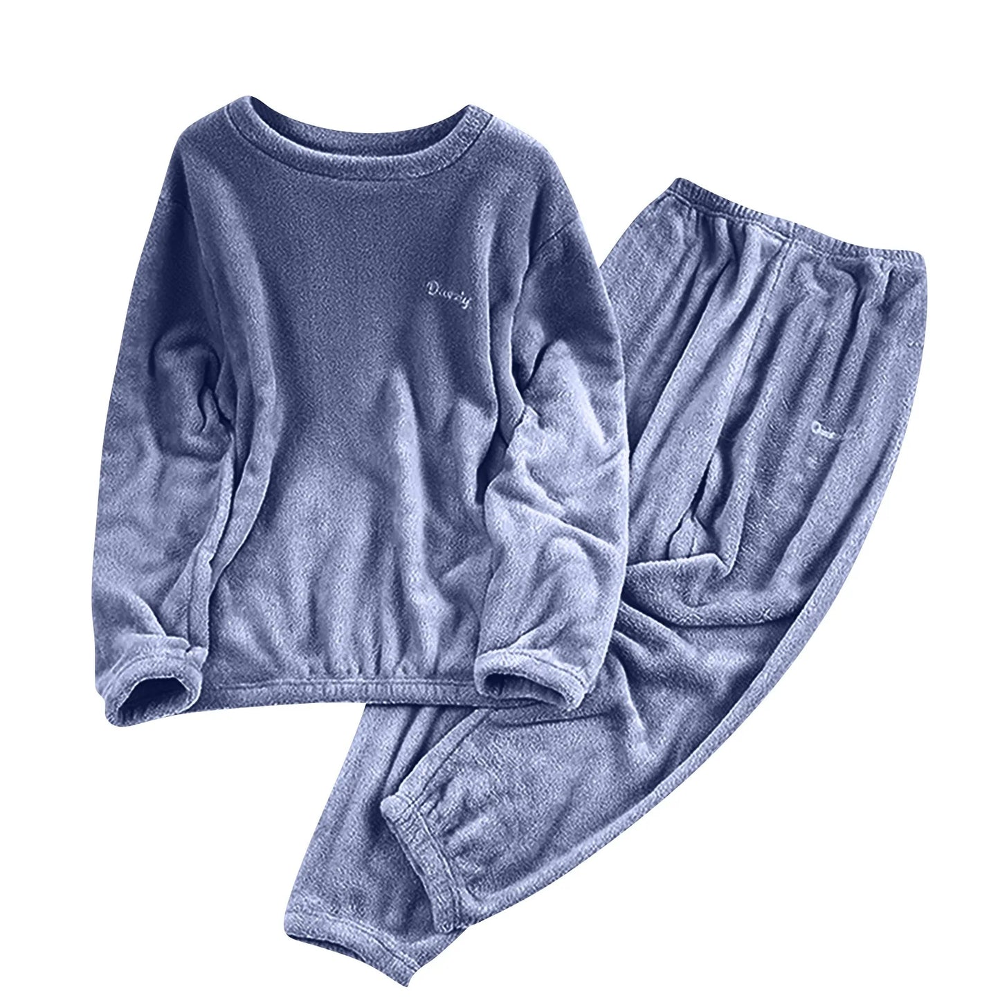 Pyjama enfant flanelle – Ensemble deux pièces chaud et doux hiver garçon fille