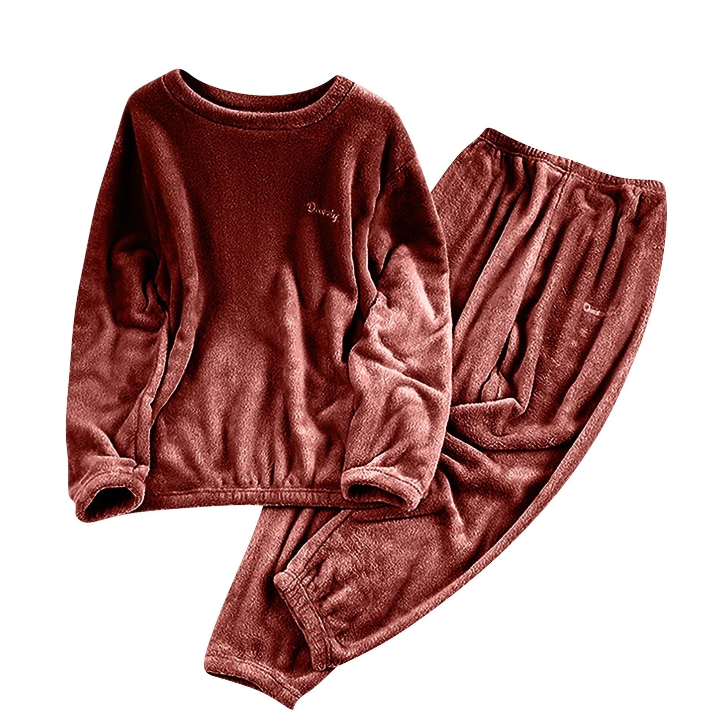 Pyjama enfant flanelle – Ensemble deux pièces chaud et doux hiver garçon fille