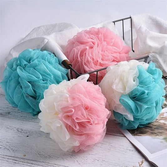 3 Fleurs de douche bicolores en filet doux
