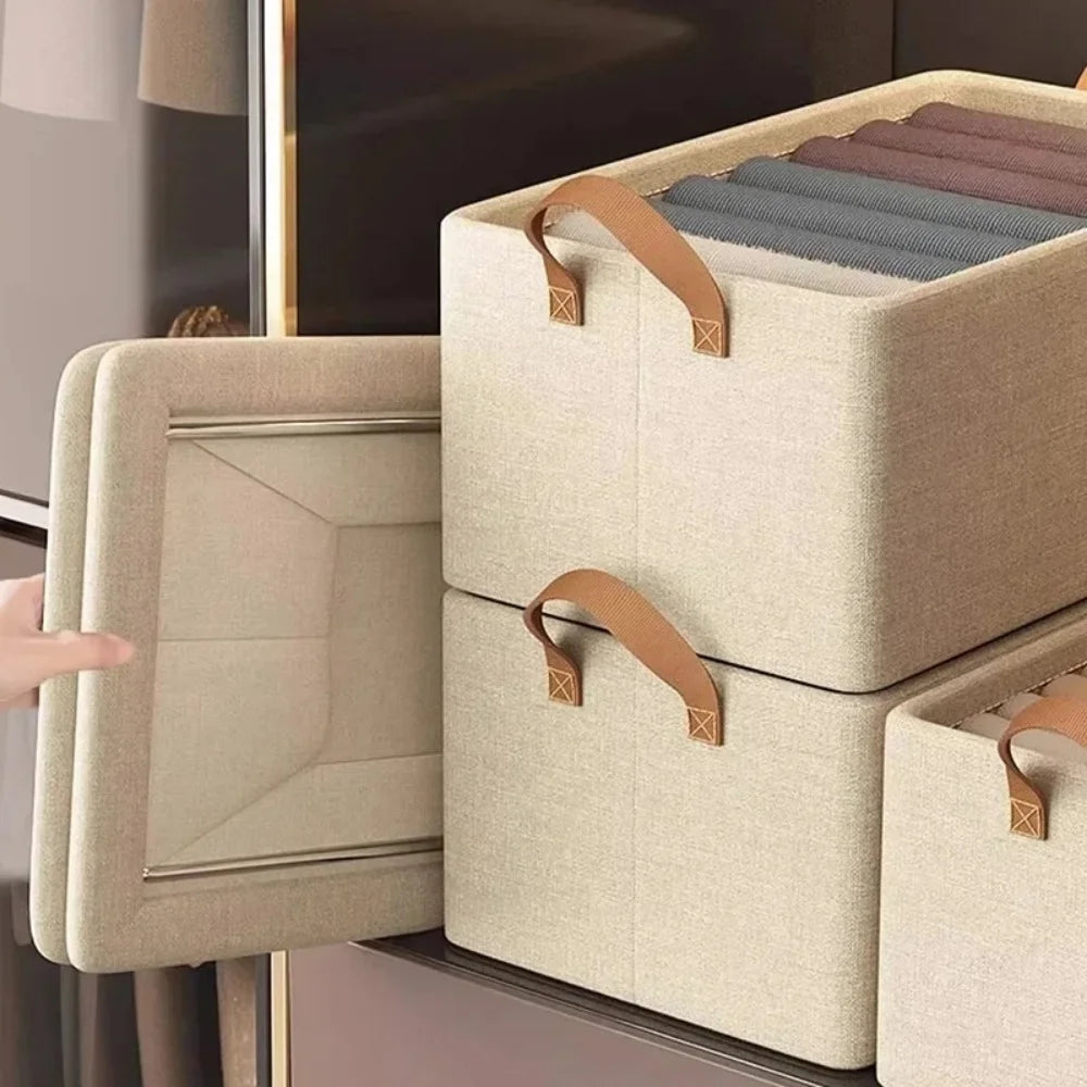 Boîte de rangement tissu pliable – Organiseur armoire vêtements et pantalons, 5 tailles