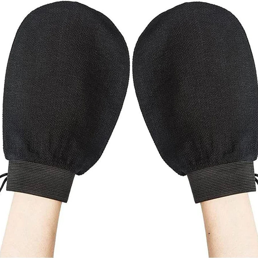 Gant de gommage double face pour massage du dos