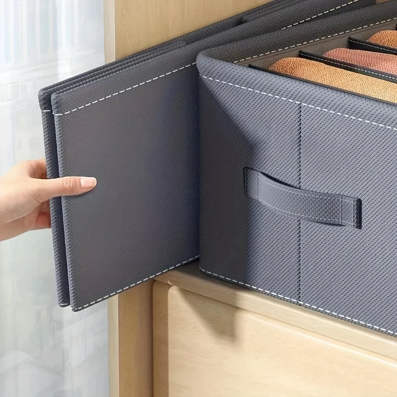 Boîte de rangement compartimentée pour vêtements – 6, 7 ou 9 cases, organiseur tiroir
