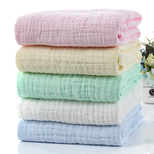 Couverture lange bébé 100% coton 6 couches, douce et respirante