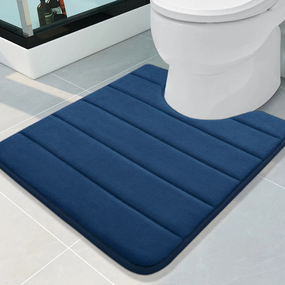 Tapis de Bain en U Mémoire de Forme – Antidérapant Absorbant 50×60 cm