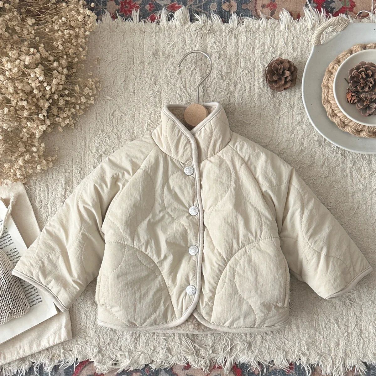 Manteau bébé cachemire – Veste doublée chaude pour bébé et tout-petit 0-3 ans