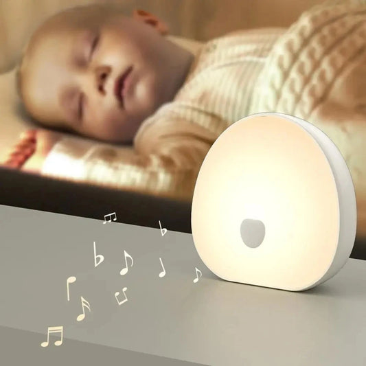 Veilleuse LED tactile et machine à bruit blanc 2-en-1, 10 sons, rechargeable USB-C
