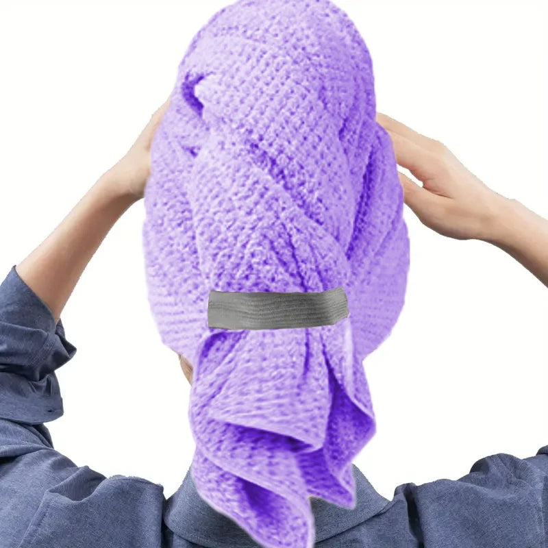 Turban à cheveux microfibre extra large – Séchage rapide