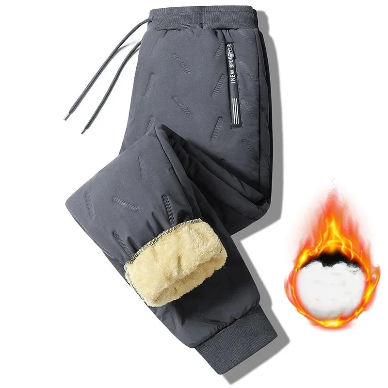 Pantalon chaud femme hiver – Coupe droite doublée polaire et cordon de serrage