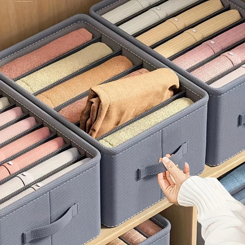 Boîte de rangement compartimentée pour vêtements – 6, 7 ou 9 cases, organiseur tiroir