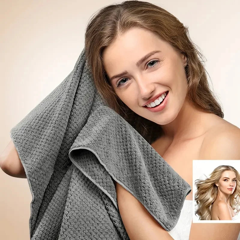 Turban à cheveux microfibre extra large – Séchage rapide