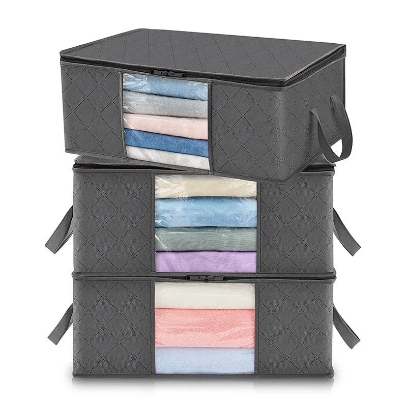 Bac de rangement vêtements pliable grande capacité – Lot 1, 3 ou 6 pièces, 35 à 90L