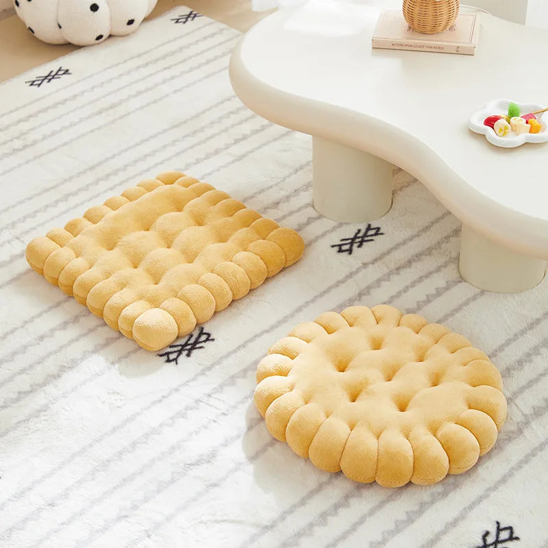 Coussin rond ou carré cookies - Cocooning moelleux
