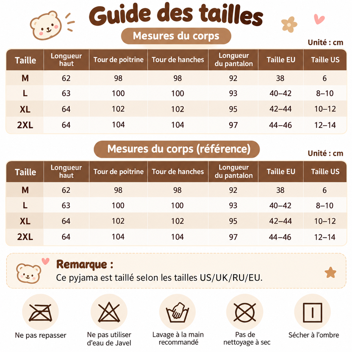 Pyjama polaire femme motif ours – vue 8