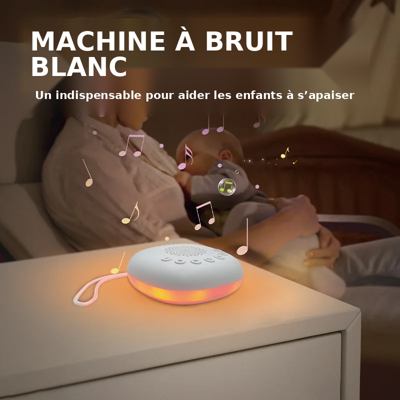 Machine à bruit blanc avec lumière LED respirante et 20 sons