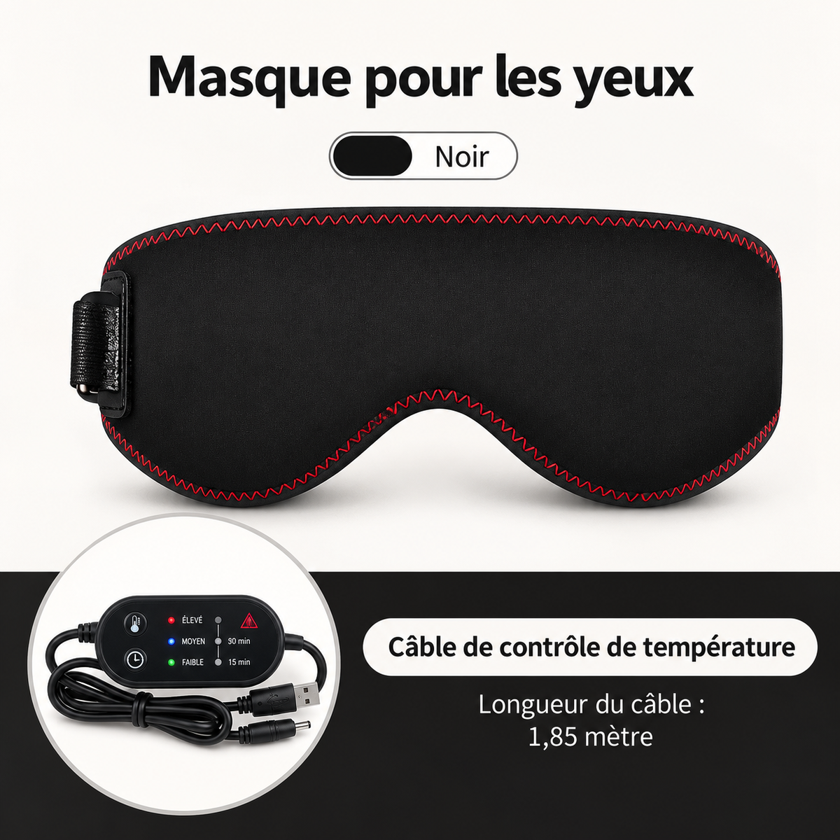 Masque yeux chauffant USB – vue 5