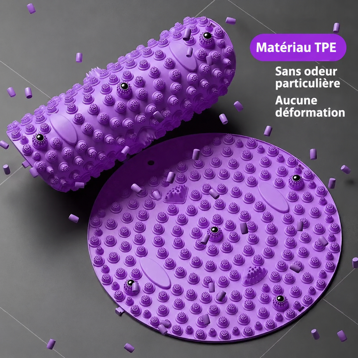 Planche de réflexologie plantaire – Tapis de massage acupression pour pieds