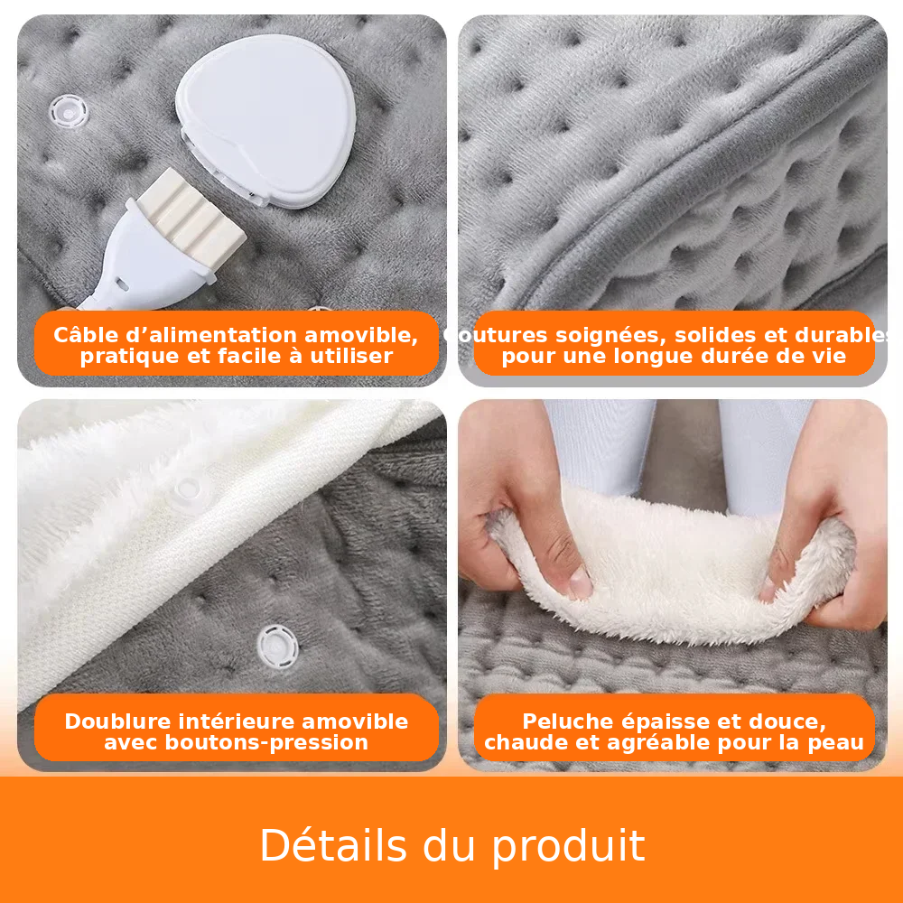 Chauffe-pieds électrique avec 4 modes et minuterie