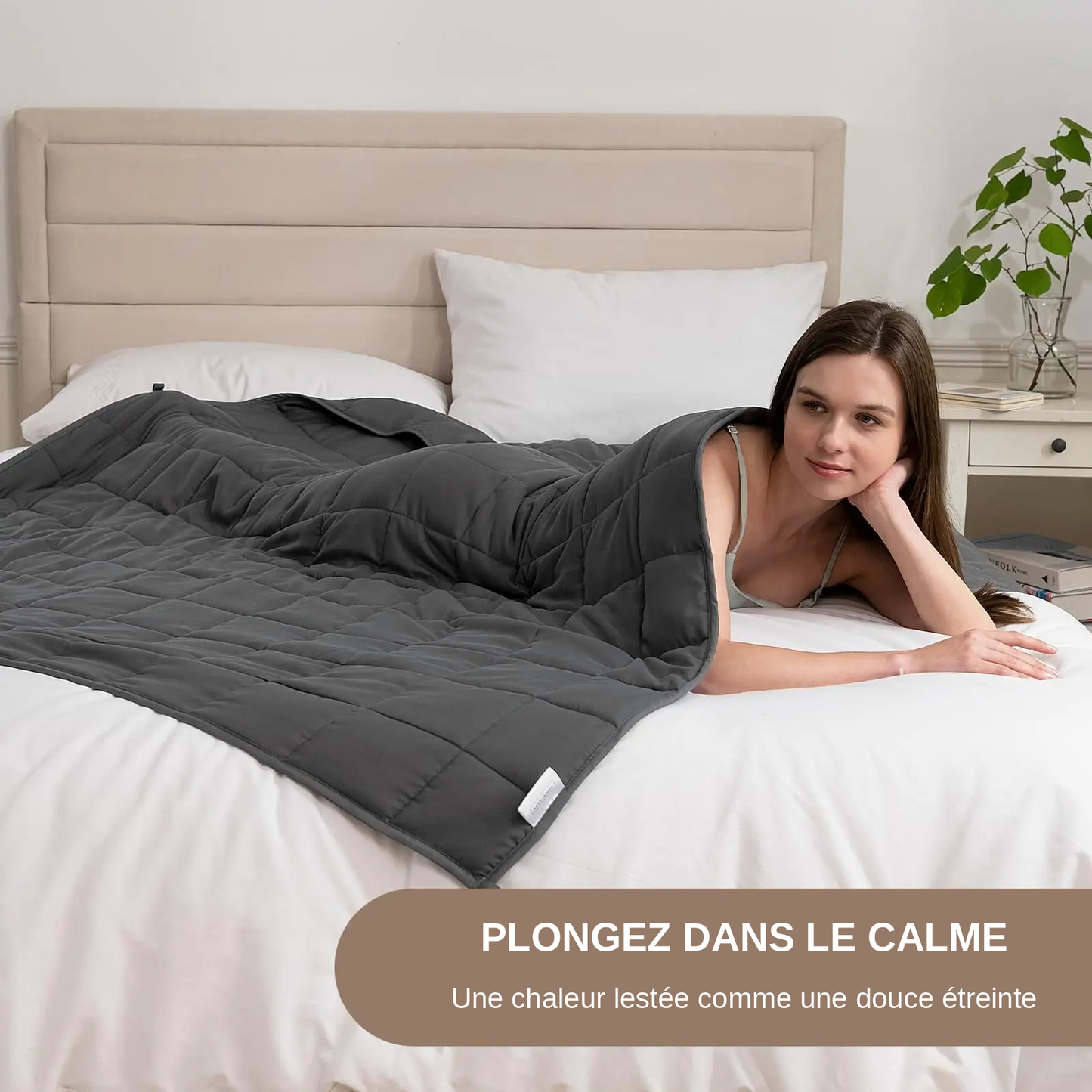 Couverture lestée anti-stress – Sommeil profond et apaisement