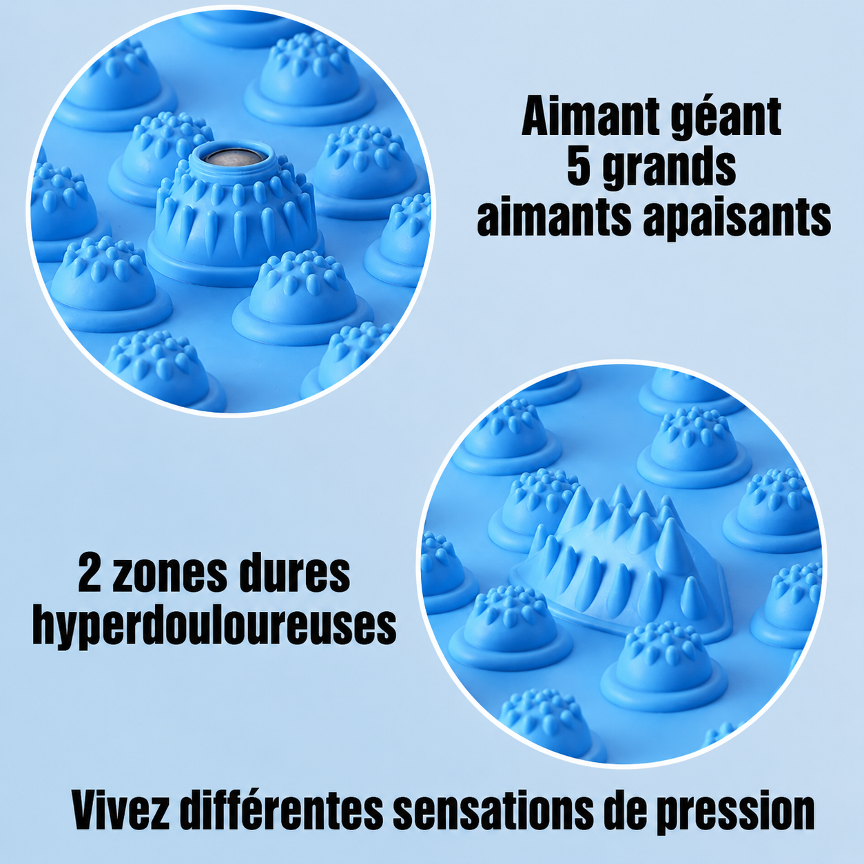 Planche de réflexologie plantaire – Tapis de massage acupression pour pieds