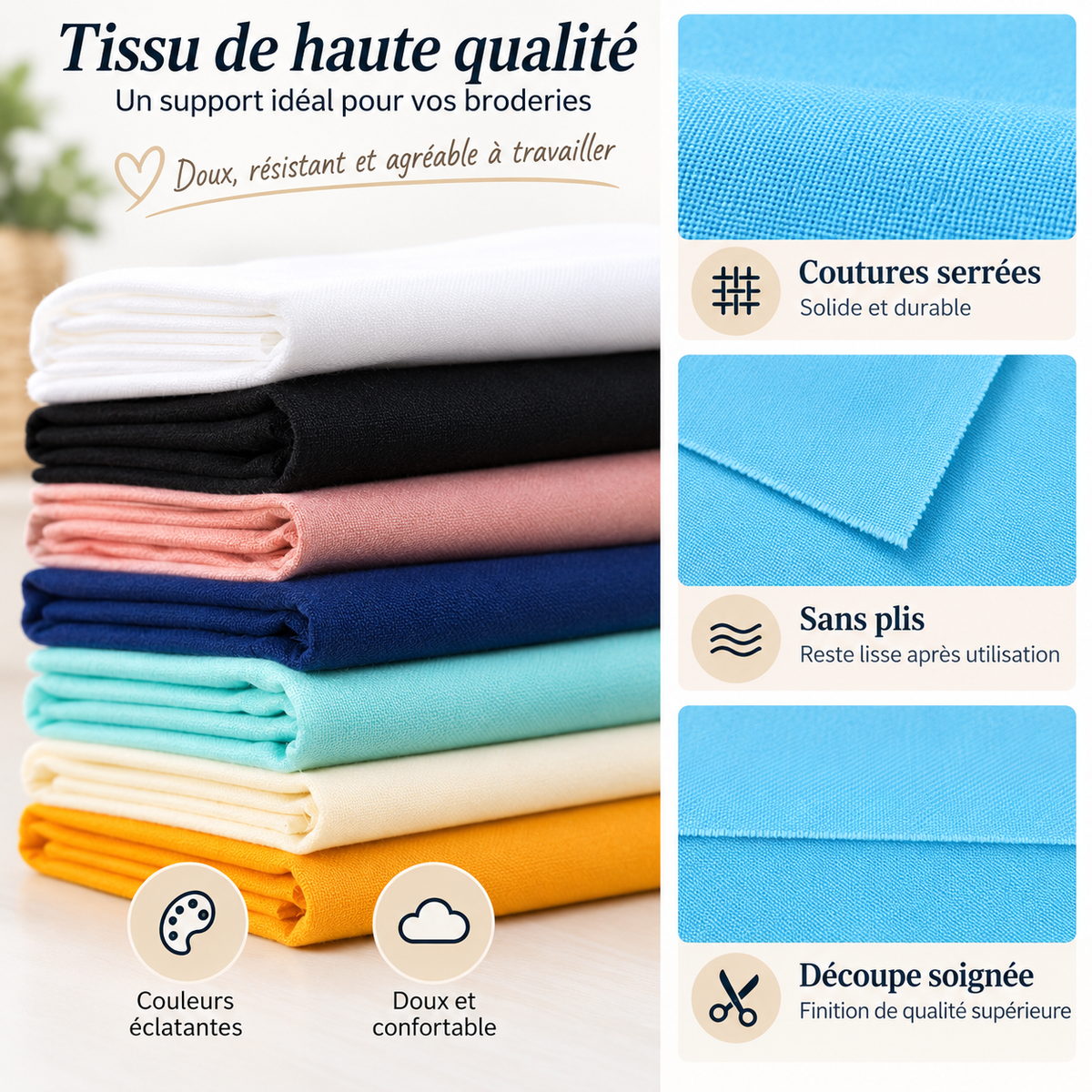 Kit Broderie Visage Fleuri Débutant – Cerceau 15×15 et 20×20 cm