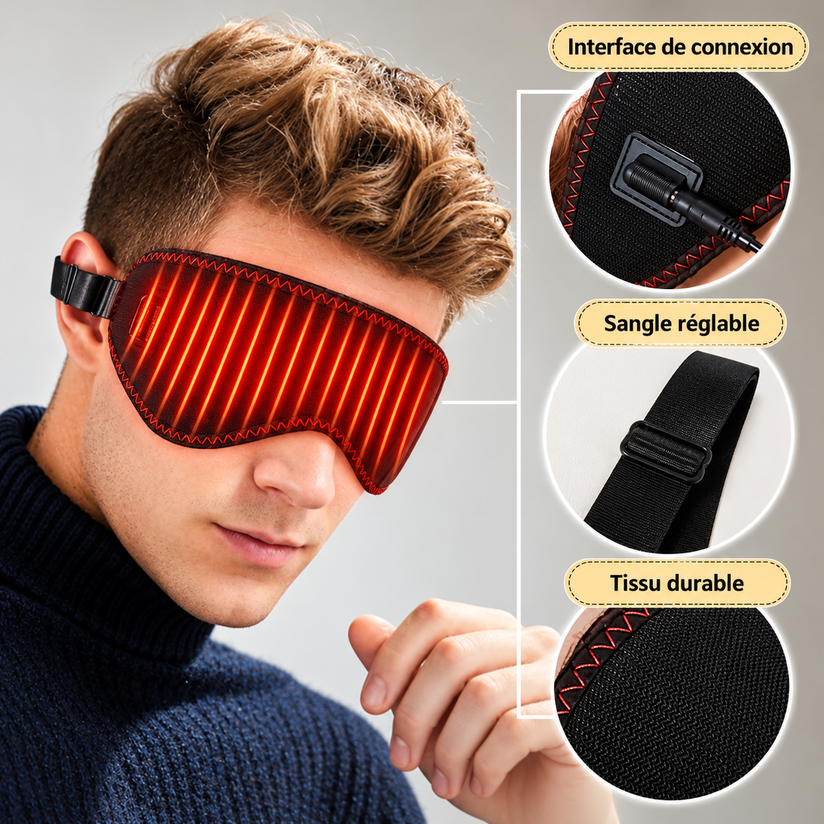 Masque yeux chauffant USB – vue 2