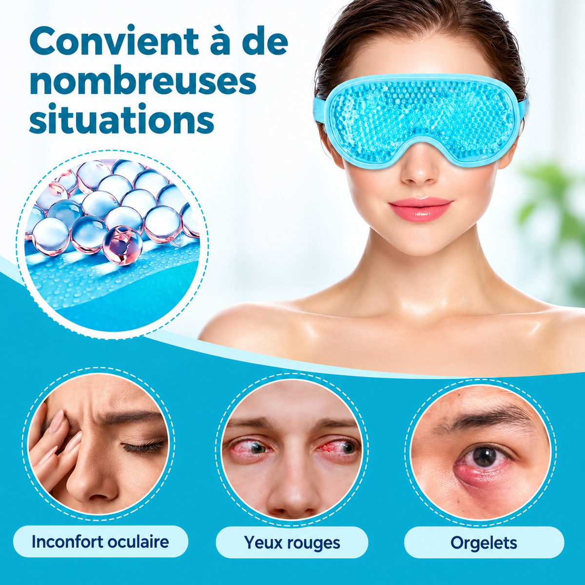 Masque yeux en gel réversible – vue 2