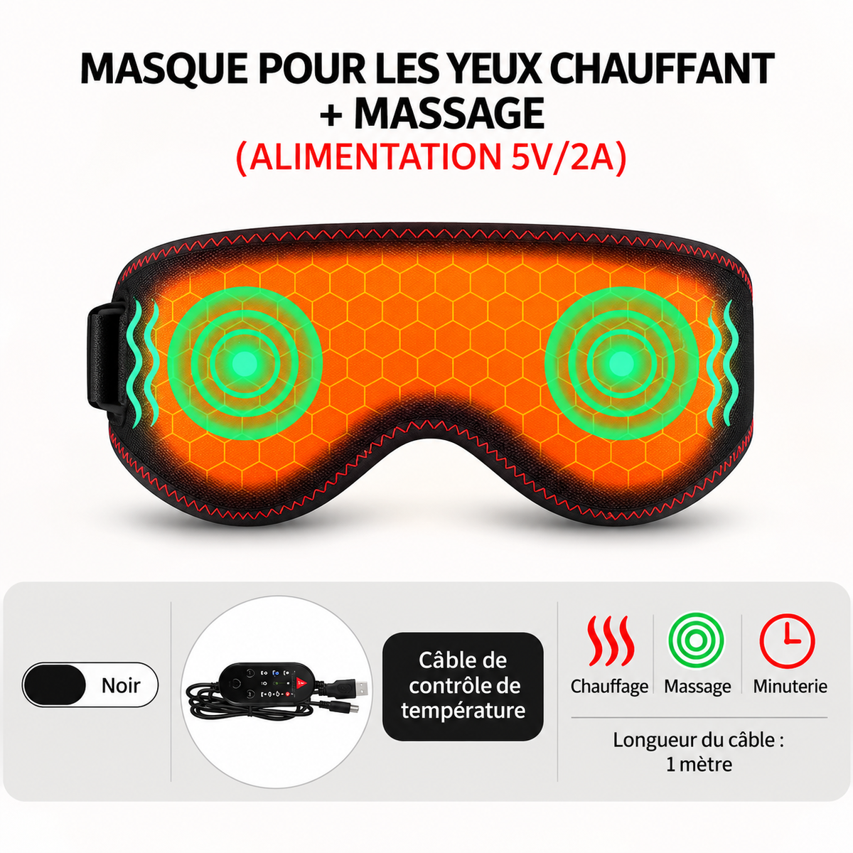 Masque yeux chauffant USB – vue 8