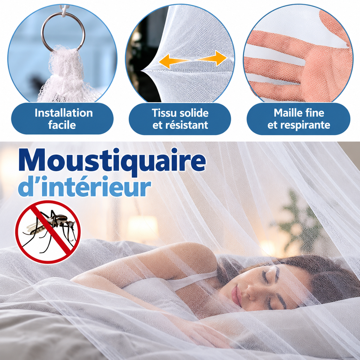 Moustiquaire princesse lit 150 cm – vue 2
