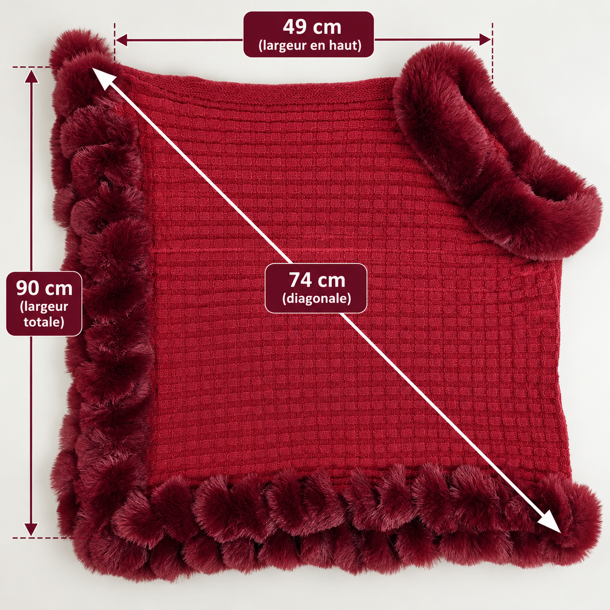 Poncho en fausse fourrure – vue 4
