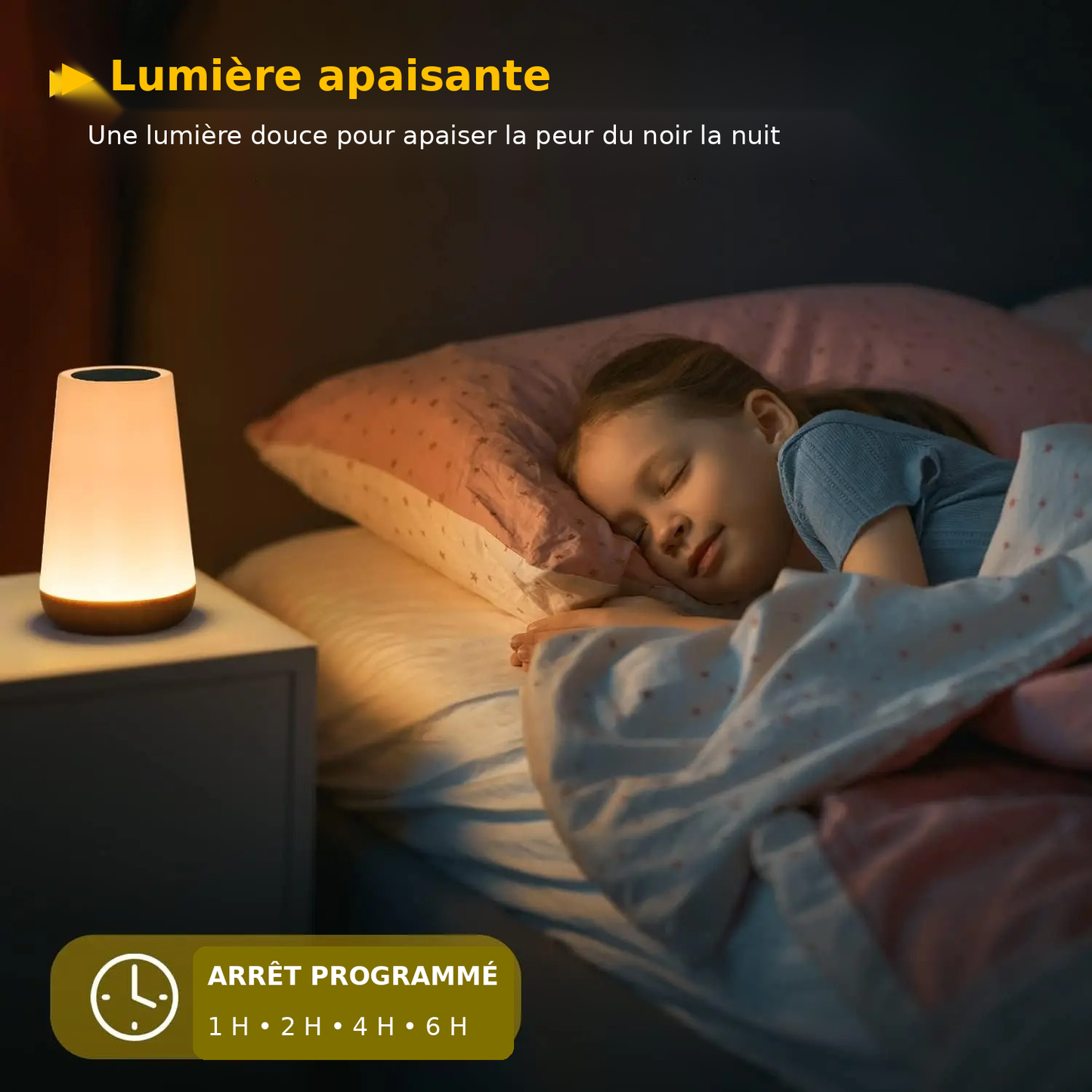 Lampe de chevet RGB – Veilleuse tactile rechargeable 13 couleurs avec télécommande
