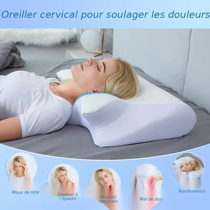 Oreiller papillon à mémoire de forme soutien cervical