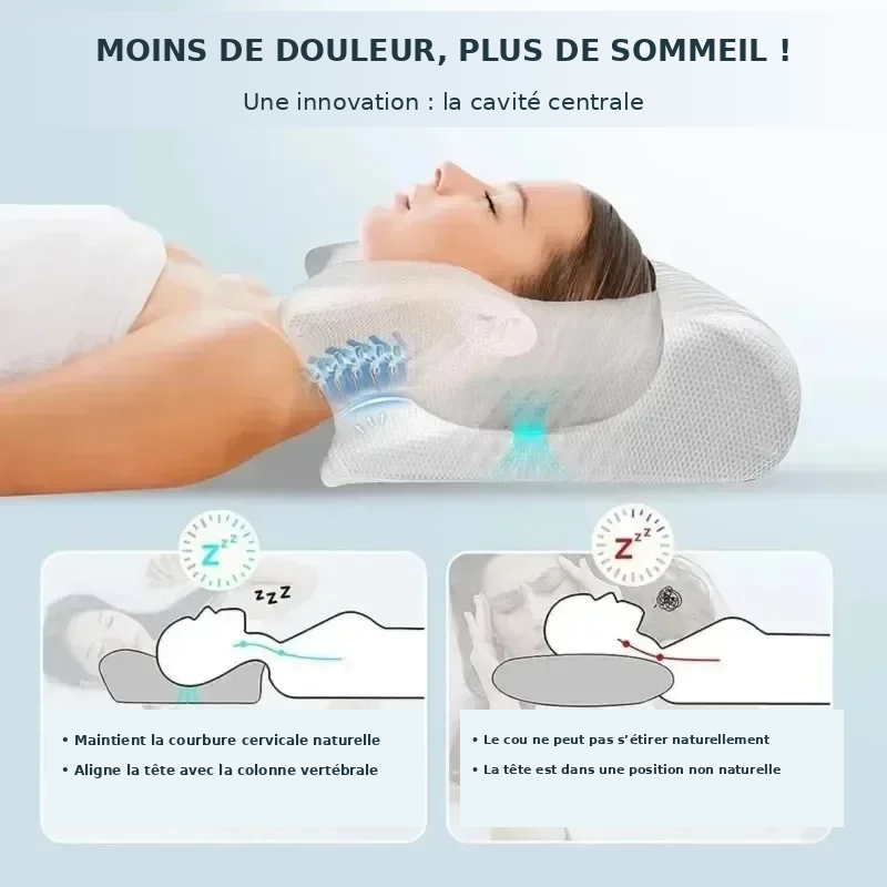 Oreiller papillon à mémoire de forme soutien cervical